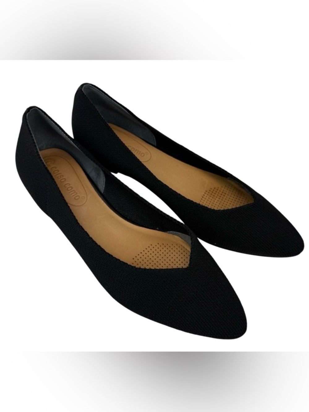 Corso Como Julia Knit Ballet Flats Black Shoes Women’s Size 6